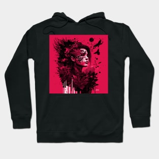 the resilient cry in woman ecopop portrait art Hoodie